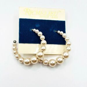 Vintage Pearl Hoop Earrings Richelieu Classic Pearl Hoop Earrings